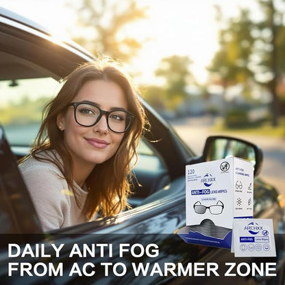 ARCHXX Anti Fog Wipes for Glasses, 240 Count,Pre-Moistened Cleaning Wipes, Lens Cleaner Wipe for Eyeglasses,Sunglasses,Goggles,Screen,Phone,Individually Wrapped Eye Glasses Cleaner