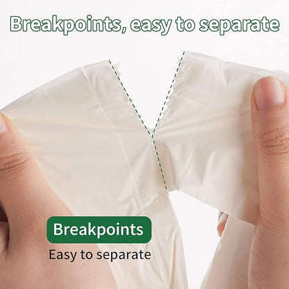Biodegradable Handle Trash Bags 4-5 Gallon, 100% Compostable Garbage Bags Wastebasket Liners Bags for kitchen bathroom office garden,US BPI ASTM D6400 and Europe OK Compost Home Certified