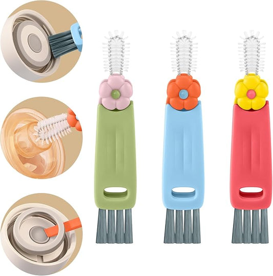 3 in 1 Cup Lid Gap Cleaning Brush Set, Multifunctional Insulation Bottle Cleaning Brush, Mutipurpose Portable Cup Lid Gap Cleaner, Home Kitchen Crevice Brush Cleaning Tools