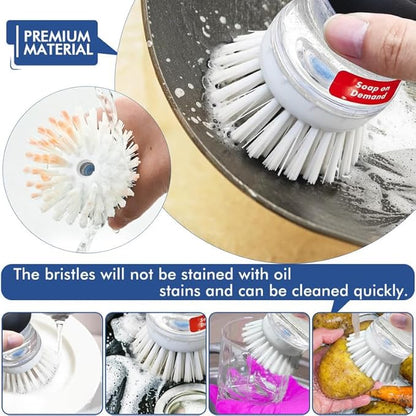 Palm Brush Refills for OXO Soap Dispensing Dish Brush - 8 Pack Cleaning Replacement Brush Head for OXO Palm Brush