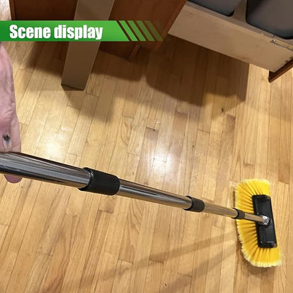 ZIMISI 59" Car Wash Brush with Long Handle, No Scratch Soft Bristle Cleaning Brush, Extendable Windshield Cleaner Tool, Car Cleaning Kit for Boat, RV, Truck, House Siding, Solar Panel (Yellow)