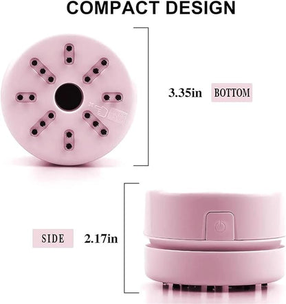Huacan Diamond Painting Accessories Vacuum Cleaner Mini Desktop Sweeper Organizer Stray Drill Clean Diamond Art,Pink