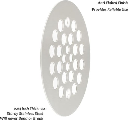Artiwell 4-1/4“ Shower Strainer Drain Trim Set, Screw-in Shower Strainer Drain Cover, Plastic-Oddities Style Replacement Strainer Grid,Machine & Self-Tapping Screws Included (Brushed Nickel)