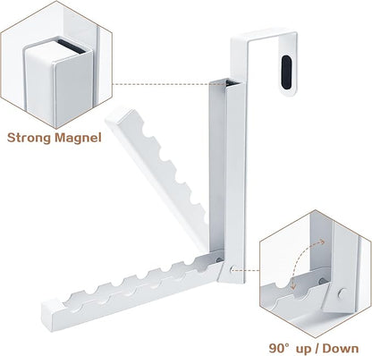 Over The Door Hanger Hooks for Clothes, Over The Door Coat Hook Portable Clothes Drying Rack for Laundry Foldable Rack Space Saving - 2 Pack