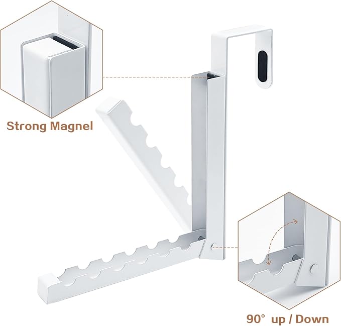 Over The Door Hanger Hooks for Clothes, Over The Door Coat Hook Portable Clothes Drying Rack for Laundry Foldable Rack Space Saving - 1 Pack