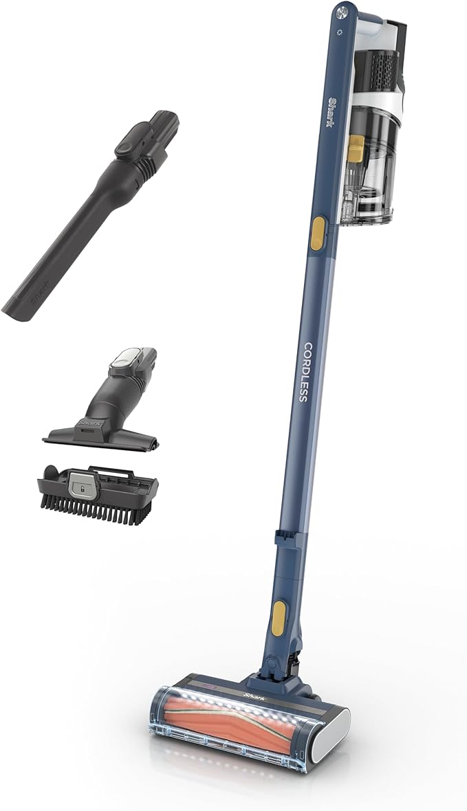 Shark® Cordless Pet, Cordless Lightweight Stick Vacuum Cleaner, Self Cleaning Brushroll, 40 Min Runtime, Removable Handheld, XL Dust Cup, Moonlight Blue, IY143H