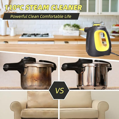 Handheld Steam Cleaner with 9 pcs Accessories Multi Surface Steam Cleaner for Home 530ml Natural Multi Purpose Steamer for Cleaning Grime, Grease，Floor, Upholstery, Grout and Car