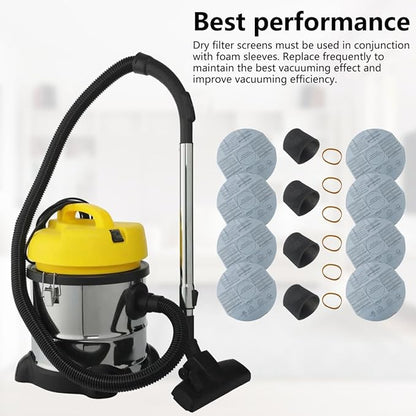 XSPANDER 8x Filters 90107/90137 and 4x Foam Sleeve 90585 & 6x Retaining Bands Fit for shop vac mini 1 gallon: 2011600(2E200); 1x1 vac: 2010100; Fit for Shop vac hang up (2015 Model)（18 Pieces)