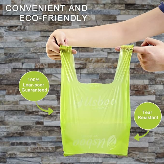 USBOO Baby Disposable Diaper Bags,300 Count Oxo-Biodegradable Diaper Sacks,Easy-Tie Handles,Diaper Disposal or Pet Waste Bags, Unscented