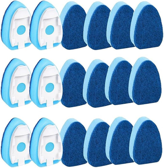 Non Scratch Dishwand Refill Heavy Duty Replacement Refills Sponge Heads 18pcs Soap Dispensing Scrubbers Set