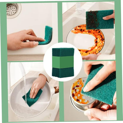 Heavy Duty Scouring Pads Non Scratch Cleaning Sponge Kitchen Dishwashing Fibre Scrubber 24PCS Cleaning scouring Pads
