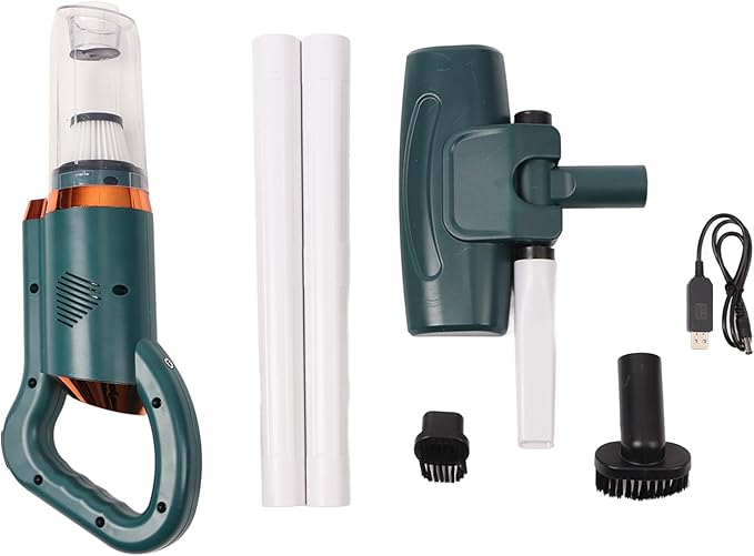 Cordless Vacuum Cleaner, 8500Pa Powerful Stick Vacuum, Lightweight Carpet Cleaner with 500ml Dust Cup, Rechargeable Handheld Vacuum for Carpet and Hard Floor Pet Hair (Green)