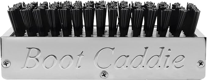 GG Grand General 98990 Chrome Aluminum 7-1/2" (L) x 2-5/8" (H) x 3" (D) Boot Caddies Black Brush