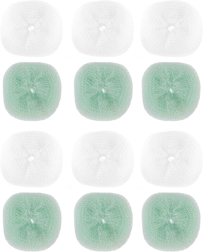 Hemoton 12pcs Scrub Bathroom Kitchen Washing Scouring Dirty Pot Pads Cloth Assorted Dish Color Dishwashing Utensil Cleaning for Cleaner Cookware Removing Household and Ball Balls Tool