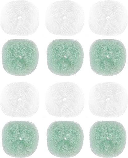 Hemoton 12pcs Scrub Bathroom Kitchen Washing Scouring Dirty Pot Pads Cloth Assorted Dish Color Dishwashing Utensil Cleaning for Cleaner Cookware Removing Household and Ball Balls Tool