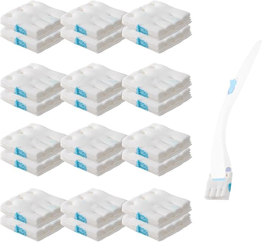 24 Pack Flushable Refills Compatible with Scrubbing Bubbles Toilet Bowl Brush, Disposable Cleaner Refills Pads for Scrubbing Bubbles Toilet Wand, Toilet Brush Refill Accessories (Only Pads)