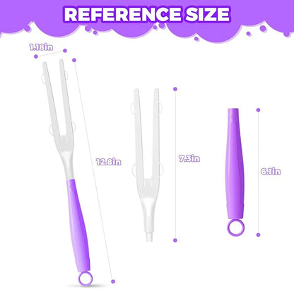 5PCS Duster Refills Folding Handles Set Compatible with Swiffer Dusters,Disposable Static Dust Removal Brush Handle for Dusting Electronics,Furniture,Blinds,Ceiling Fans (5, Purple)