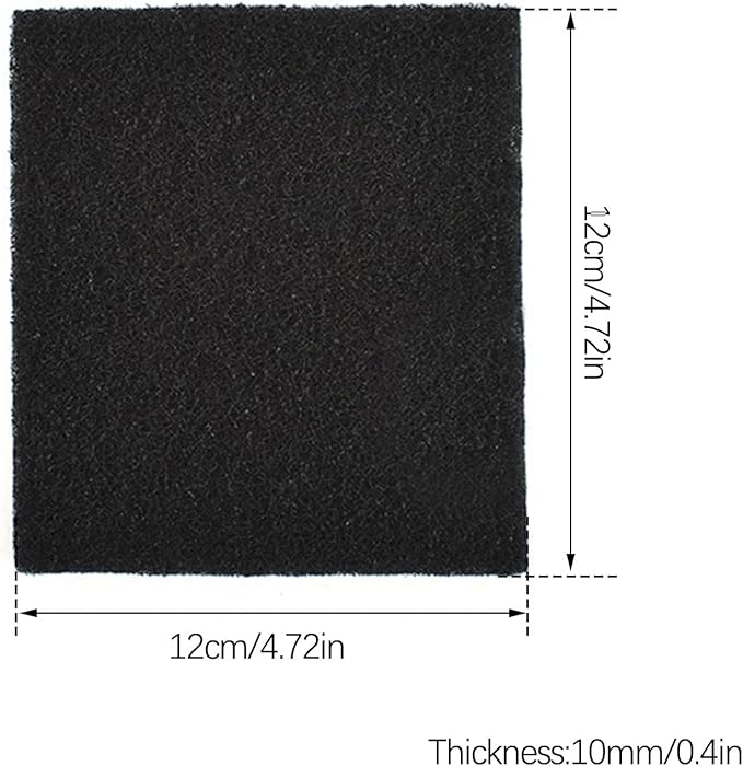 Eagles Square Compost Bin Filters, (6PCS, 4.7" x 4.7" x 0.4") Charcoal Filters for Kitchen Compost Bin Pail, Square Activated Carbon Filter Bio Bucket Filter for Compost Bin Universal Size
