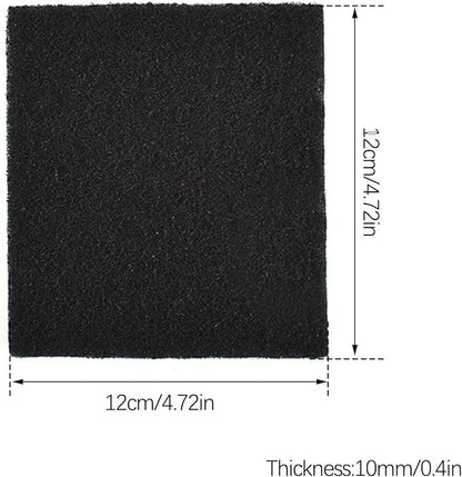 Eagles Square Compost Bin Filters, (6PCS, 4.7" x 4.7" x 0.4") Charcoal Filters for Kitchen Compost Bin Pail, Square Activated Carbon Filter Bio Bucket Filter for Compost Bin Universal Size