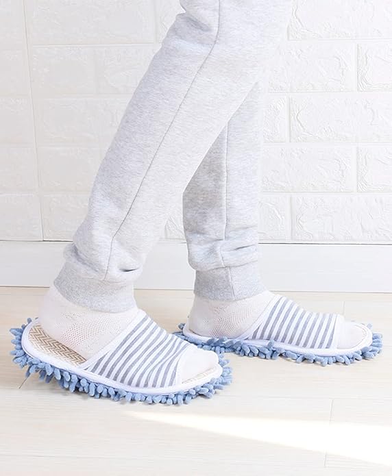 Microfiber Slippers Floor Cleaning Mop House Dust Detachable Mopping Shoes Cleaning Tool Unisex Open Toe