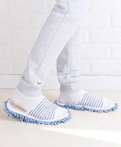 Microfiber Slippers Floor Cleaning Mop House Dust Detachable Mopping Shoes Cleaning Tool Unisex Open Toe