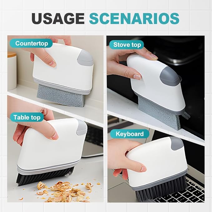 Magic Window Track Cleaner,2026 New Multipurpose Cleaning Brush for Window Grooves,Grout Cleaner Hand-Held Window Track Cleaner Cleaning Tools for Window Lides (Dark Grey)