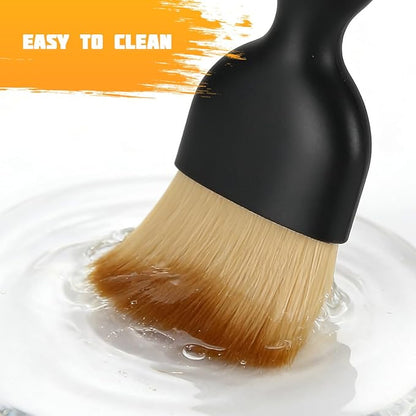 9PCS Car Detailing Brush Kit, Includes 5 Soft No Scratch Detail and 2 Air Vent & 2 Wire Brush, Multi-Use Automotive Interior Detailing Duster Tool Kit, Universal for Most Vehicles
