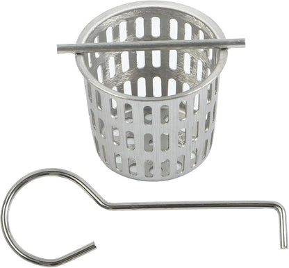 1 Pc Debris and Hair Strainer for Shower Drains Floor Drain, 2 Inch Stainless Steel Debris Basket Hair Trap Catcher with 1 Lifting Hook, Straight Type
