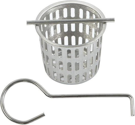 1 Pc Debris and Hair Strainer for Shower Drains Floor Drain, 2 Inch Stainless Steel Debris Basket Hair Trap Catcher with 1 Lifting Hook, Straight Type