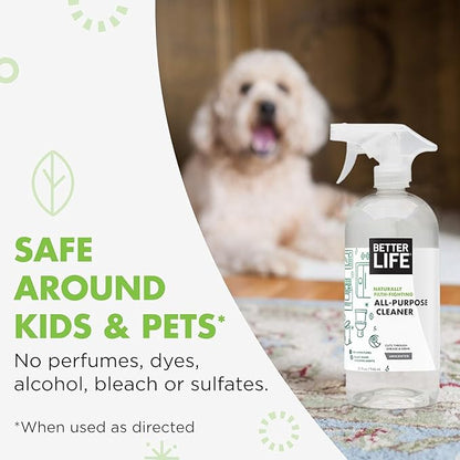 Better Life All Purpose Cleaner - Multipurpose Home and Kitchen Cleaning Spray for Glass, Countertops, Appliances, Upholstery & More - Multi-surface Spray Cleaner - 32oz Unscented