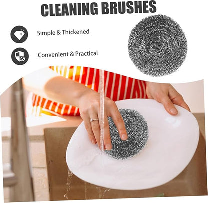 ABOOFAN Stainless Steel Scrubber Balls 8pcs Heavy Duty Cleaning Tool for Pots and Pans Sturdy Steel Dish Scrubbers for Kitchen Use