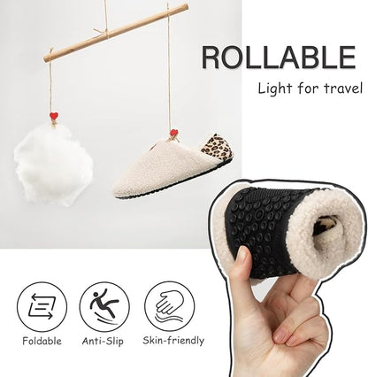 ATHMILE House Slippers for Women Men Indoor Barefoot Slippers Socks Furry Slip on House Shoes Cozy Comfy for Home Bedroom Travel Yoga
