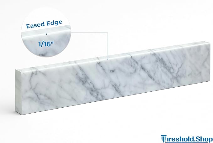 Bathroom Vanity Sink Backsplash/Sidesplash (Carrara Marble, 4" x 22")