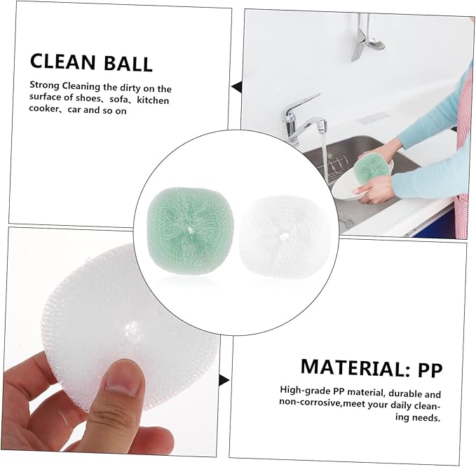 12pcs Multi-Functional Kitchen Cleaning for Dishware and Cookware Household Scouring for Pots and Bowls Random Colors Essential Cleaning Tools