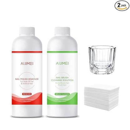 Nail Brush Cleaner Gel (Nail Polish Remover Set) Fast Cleaning Nail Brush Cleaner Easy To Use For Salons And Home Use Acrylic Nail Brush Cleaner Nail Art Brushes Cleaner, Paint Nail Brush