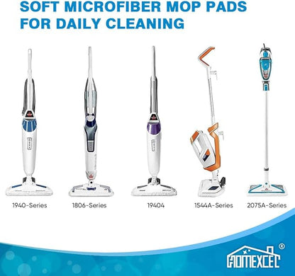 HOMEXCEL Steam Mop Replacement Pads Compatible with Bissell Powerfresh Steam Mop 1940 1806 1440 1544 Series, Model 19402 19404 19408 2685A 2075A 1940A 1940Q 1940T 1940W, Steam Mop Pads Refills, 4 Pack