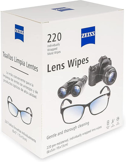 Zeiss Lens Wipes, White, 220 Count