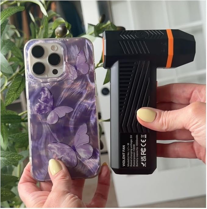 Portable Mini Handheld Cordless Electric Air Duster & Vacuum, 140,000 RPM Cordless Turbofan Blower, Compressed Air Cleaner for Keyboard, PC, Electronics, Car Vacuum, Camping, Travel, Dust Remover