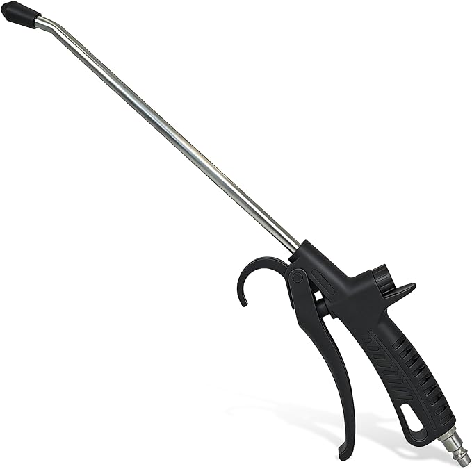 KEENTECH 17" High-Volume Air Blow Gun with Long Nozzle, Powerful Air Nozzle Blow Gun with Adjustable Airflow, Pneumatic Air Compressor Accessories Tool for Industrial & Household Dust Cleaning, Car
