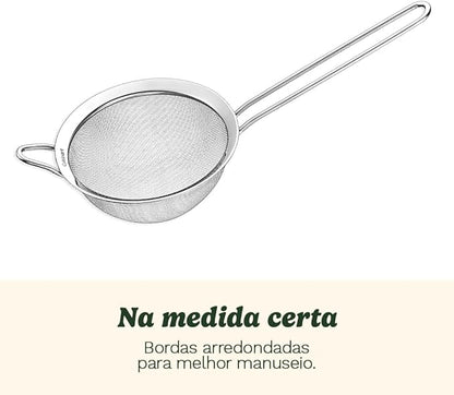 Cuisinart Mesh Strainers, 3 Count Stainless Steel Mesh Strainers for Kitchen, Fine Mesh Kitchen Strainer Set for Sifting, Straining & Cooking, Silver, CTG-00-3MS