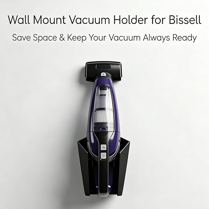 Wall Mount Vacuum Holder/Docking Station with Screws, Compatible with Bissell Pet Hair Eraser Handheld Vacuum Models 2390, 2390A, 2284W, 23903 & Auto-Mate Charging Dock – Save Space & Reduce Clutter