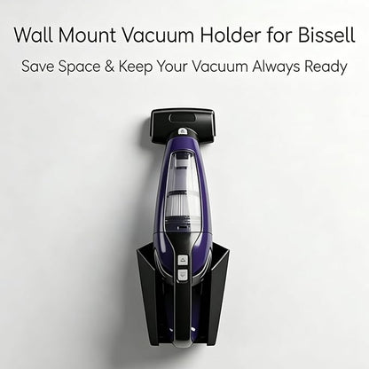 Wall Mount Vacuum Holder/Docking Station with Screws, Compatible with Bissell Pet Hair Eraser Handheld Vacuum Models 2390, 2390A, 2284W, 23903 & Auto-Mate Charging Dock – Save Space & Reduce Clutter