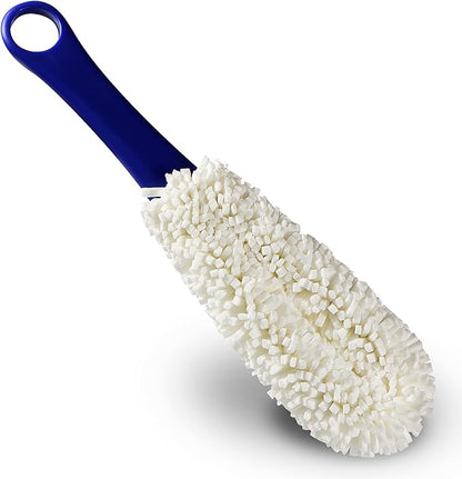 KUWAN Bottle Cleaning Brush Multi-Function Household Tools Flexible Bottle Scourer for Some Decanters, Goblets, Glasses, Cups (Middle Length)