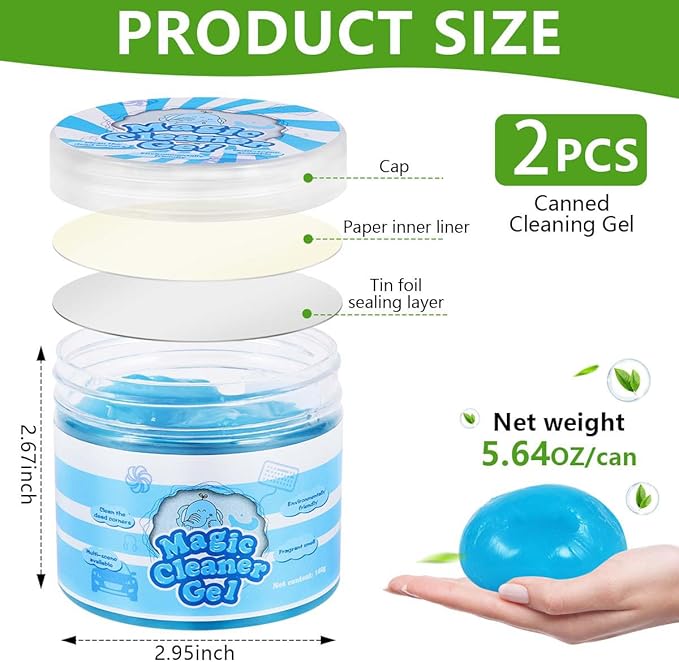 SenseYo 4 Pack Car Cleaning Gel Putty Slime, Car Interior Cleaner Detailing Tools for Notebook Keyboard Camera