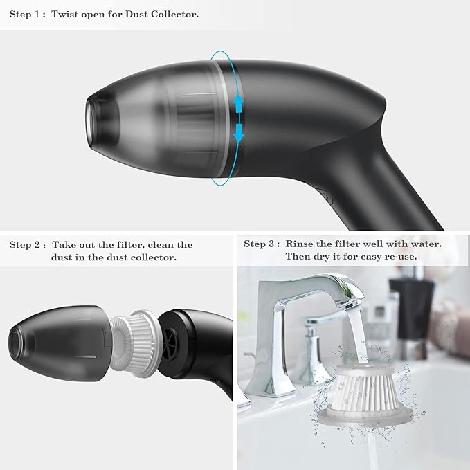 Keyboard Cleaner|Mini Vacuum for Desk, Handheld Cordless Computer Vacuum Rechargeable (with LED Light) for Cleaning Hairs, Crumbs for Desktop, Piano, Car Interior & Sewing Machine Clean [A043]