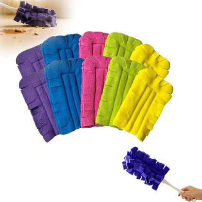 Duster Refills Reusable,360° Heavy Duty Fleece Reusable Duster Refills Duster Pads Washable Cleaning Pads Tools for Cleaning Ceiling Fan Window Kitchen (10PCS)