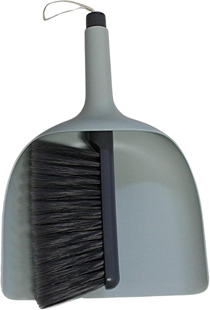 Multi Purpose Hanging Brush and Dustpan Set Sleek Modern Design Compact for Easy Storage (Green)