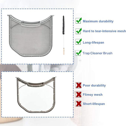 ADQ56656401 Dryer Lint Filter Upgraded Stainless Steel Mesh Screen for LG ADQ566564 and Ken-more Elite Dryer Lint Screen Replacement with Clothes Dryer Lint Vent Trap Cleaner Brush Part #PS3531962