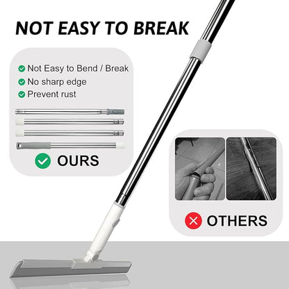 Floor Squeegee, Squeegee Broom for Floor with 62" Long Handle, Shower Squeegee for Tile Shower Walls,Garage, Deck, Bathroom, Glass,Window, Concrete Floor