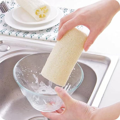 Natural Organic Loofah Sponge, Bath Body Scrubbers Loofa for Men and Women, Exfoliating Body Back Scrubber,Shower Loofah，wash Dishes, wash Cups